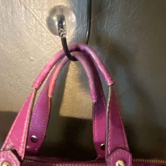 Coach Purple Fabric and Patent Leather Ashley Tote - Picture 9 of 12